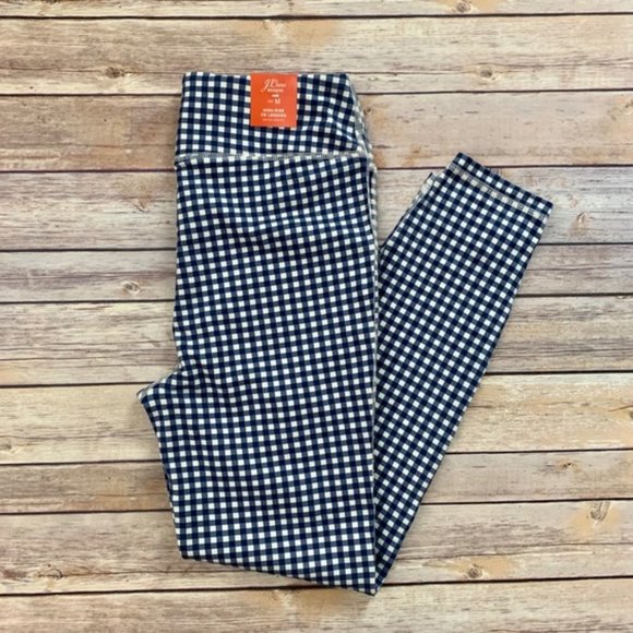 J. Crew 7/8 High-rise Leggings In Gingham - Picture 7 of 7